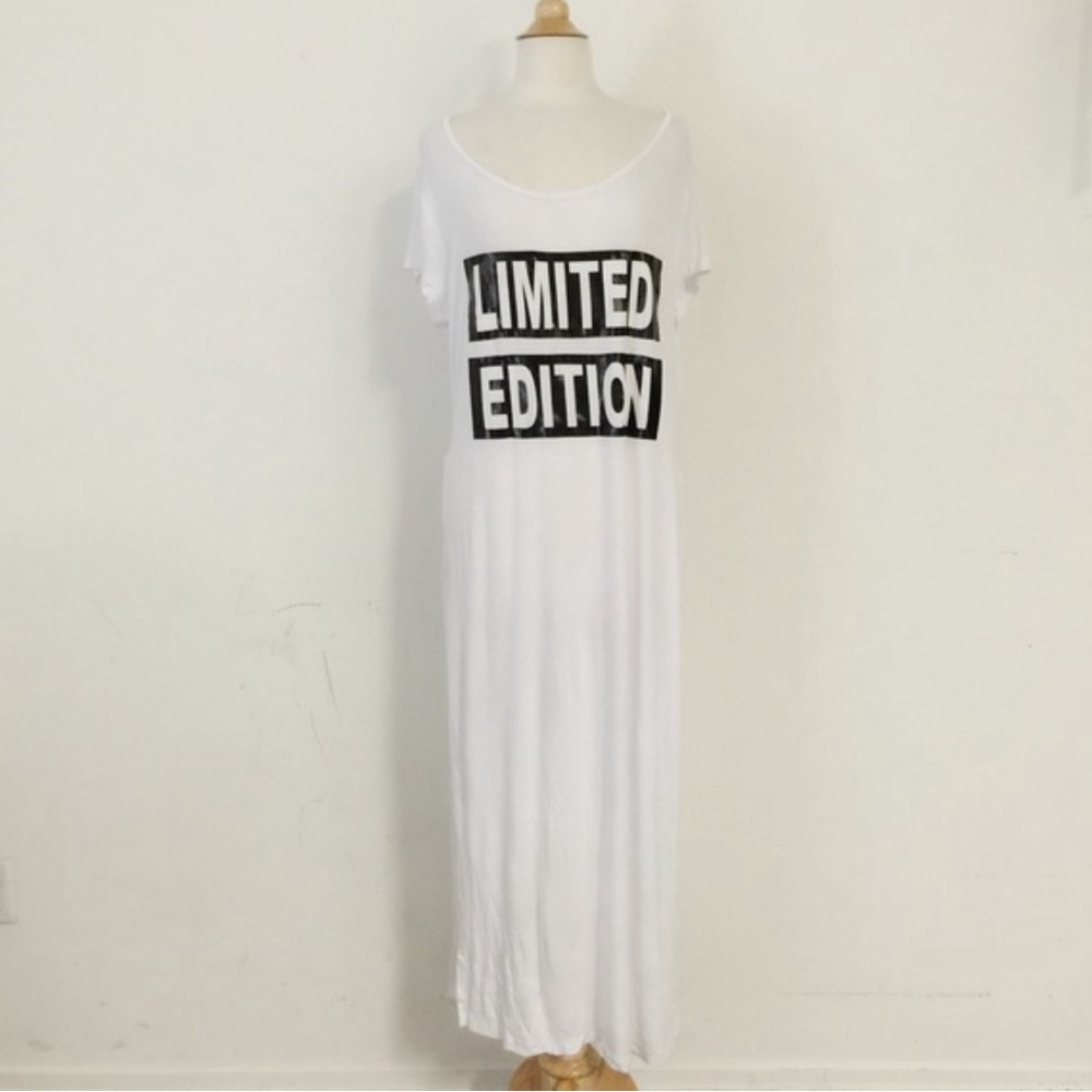 LIMITED EDITION WHITE MAXI DRESS COVER UP IN WHITE SIZE 1X NWOT - Picture 5 of 10